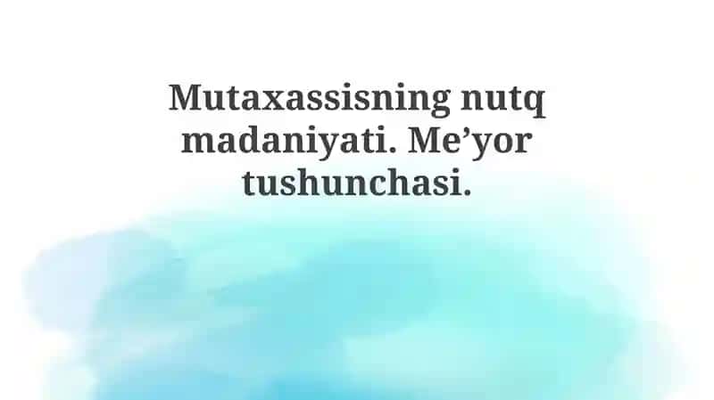 Mutaxassis nutq madaniyati 1