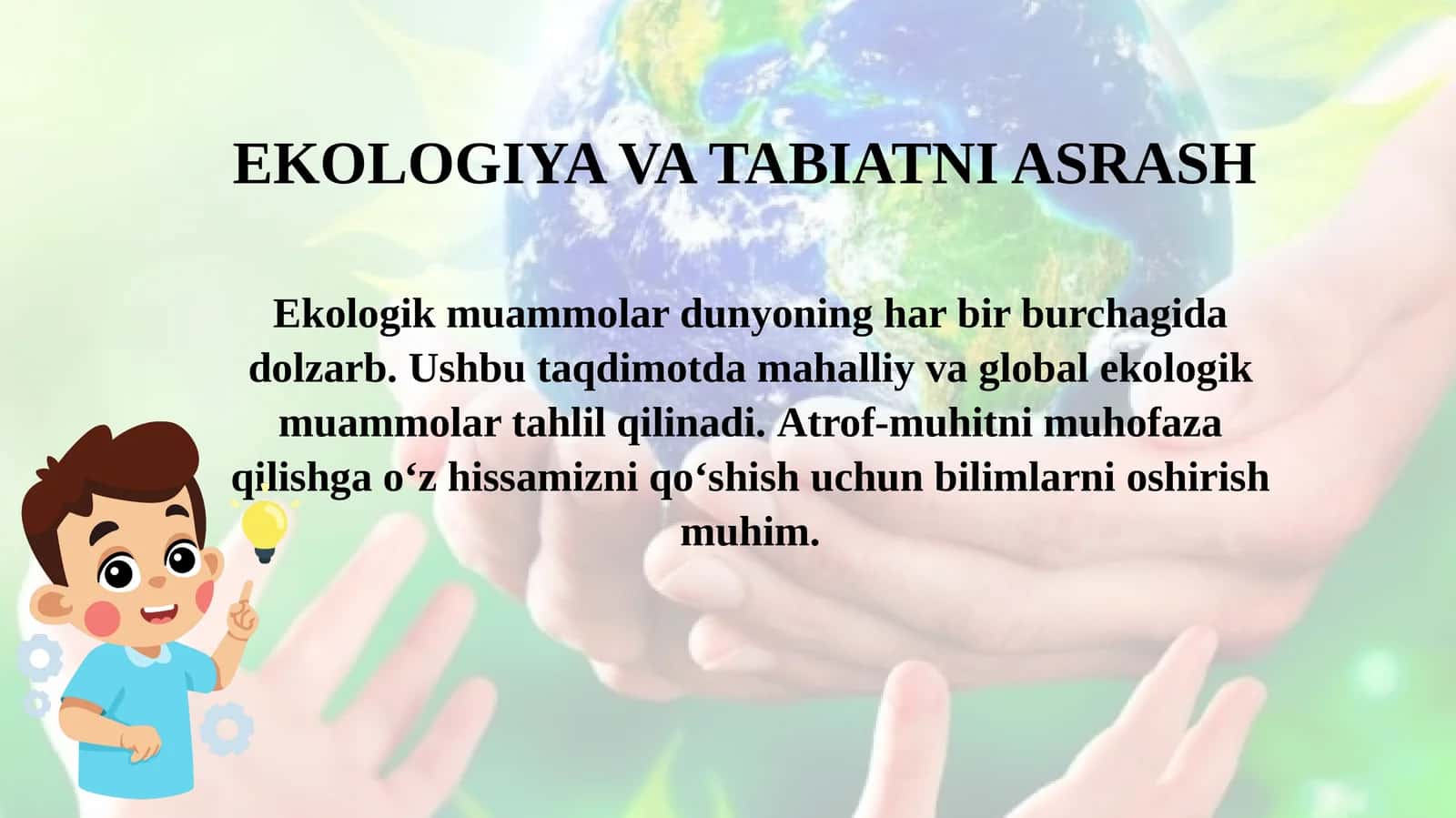 EKOLOGIYA VA TABIATNI ASRASH 1