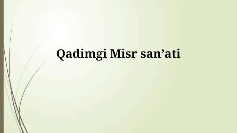 Qadimgi Misrsanʼati 1