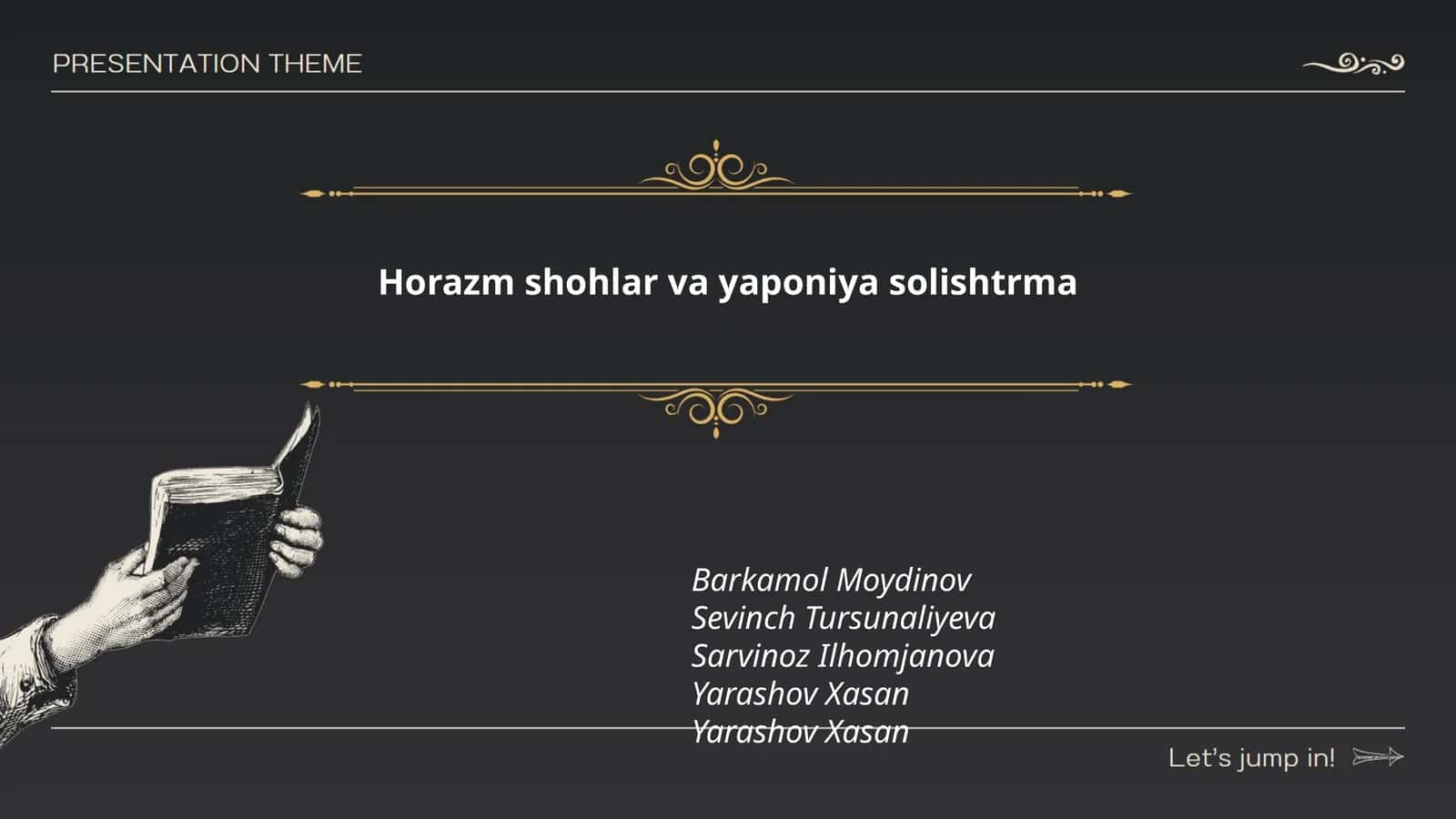 Horazm shohlar va yaponiya solishtrma 1