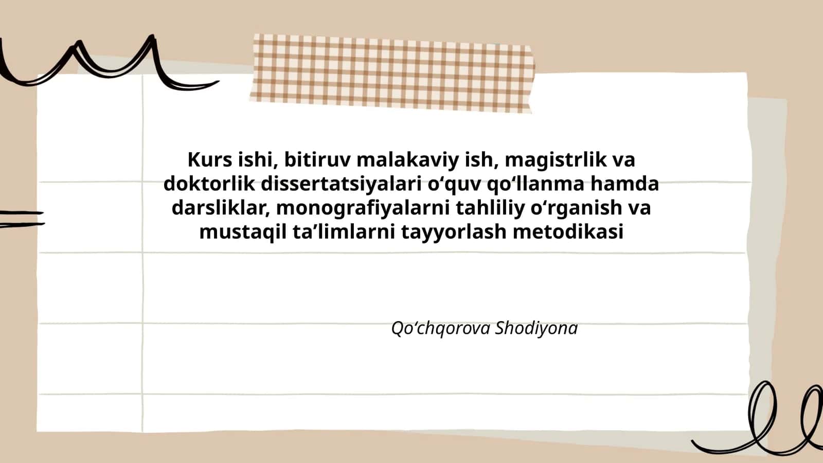 Qoʻchqorova Shodiyona 1