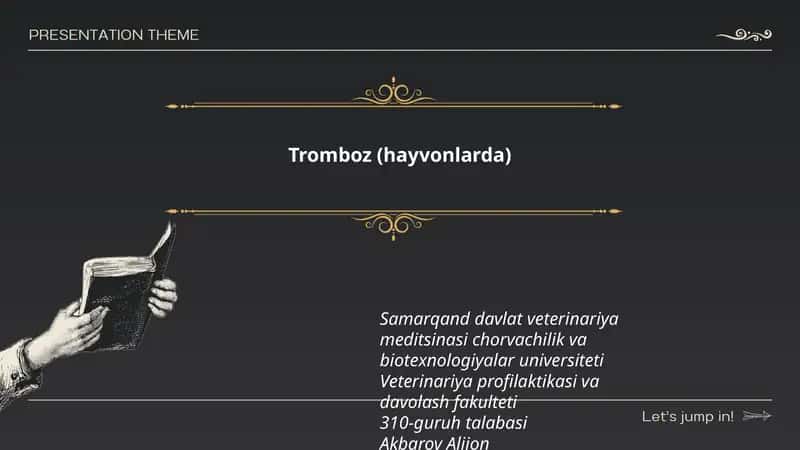 Tromboz (hayvonlarda) 1