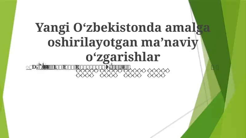 Mirziyoyev davrida (2016 yildan beri) diniy islohotlar 1