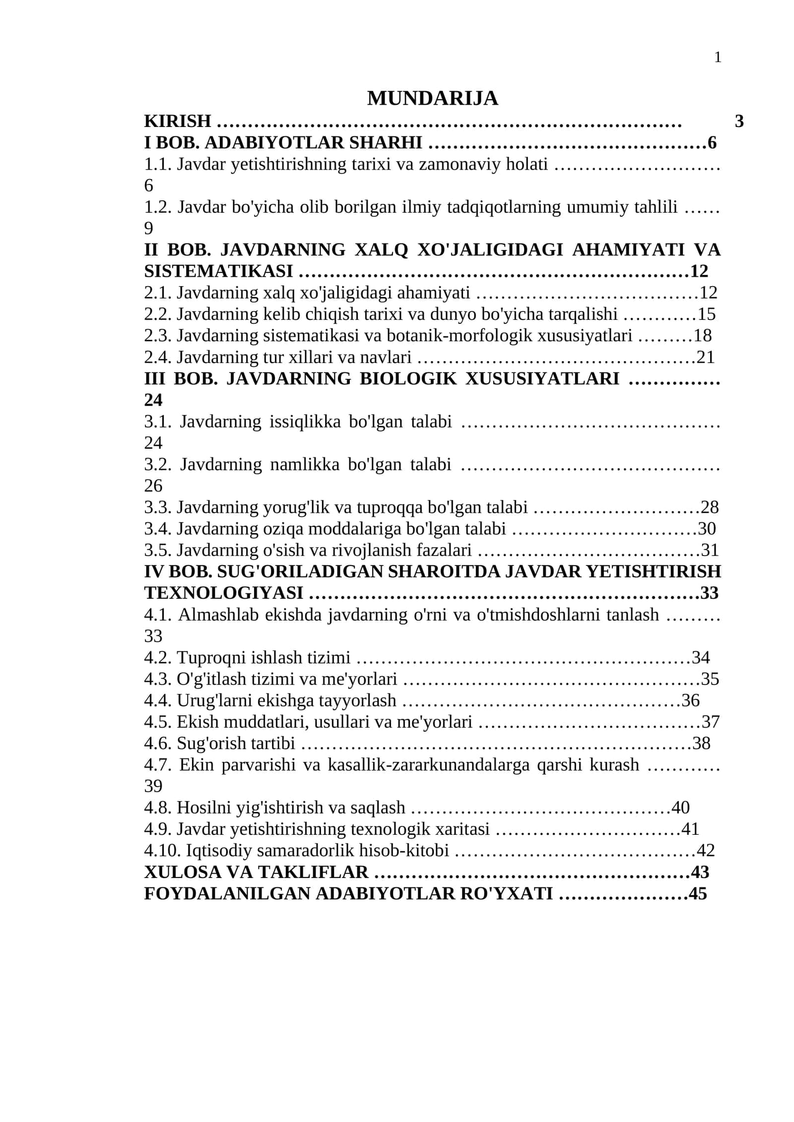 Javdarning Biologik Xususiyatlari 1