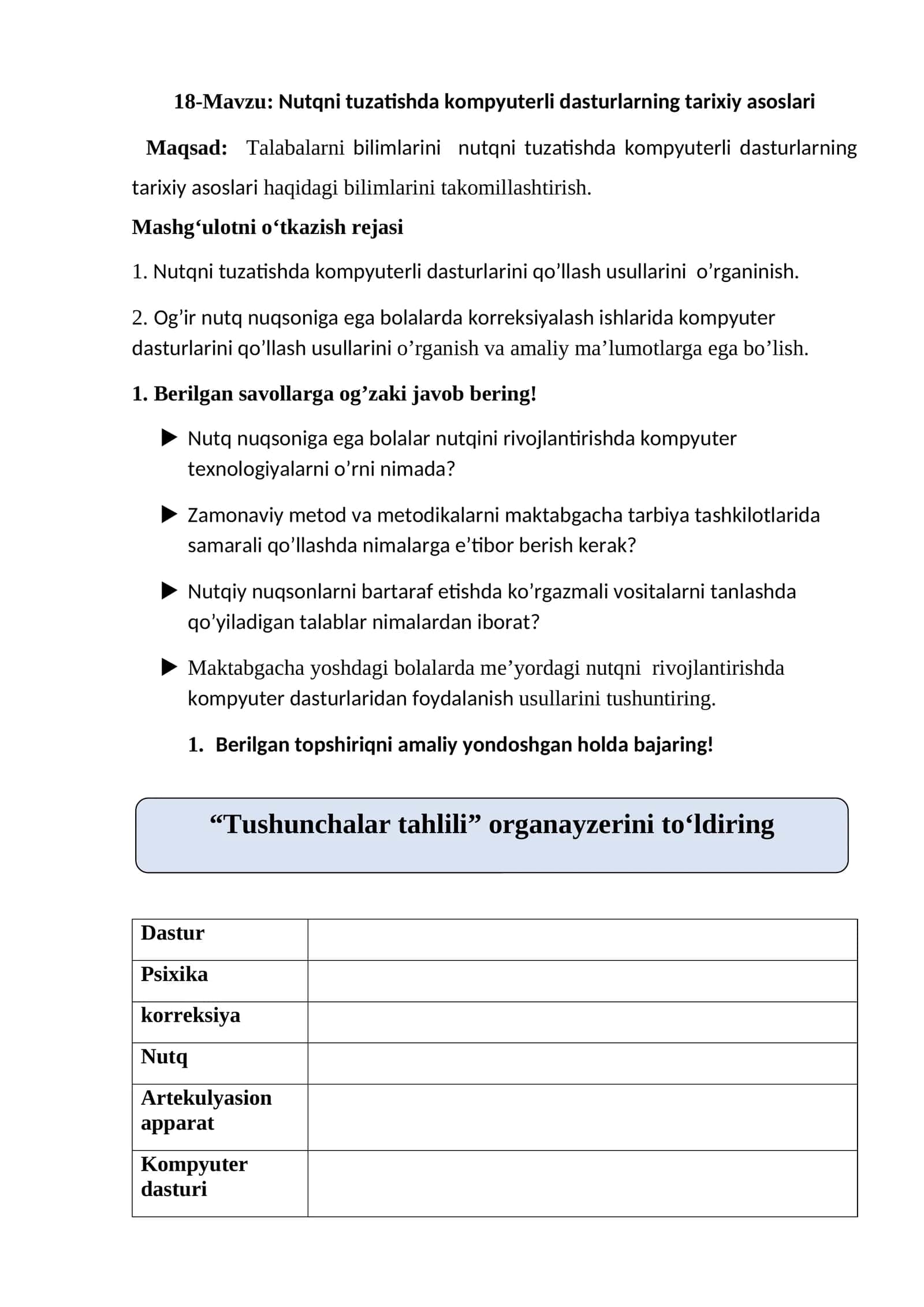 Nutqni tuzatishda kompyuterli dasturlarning tarixiy asoslari 1