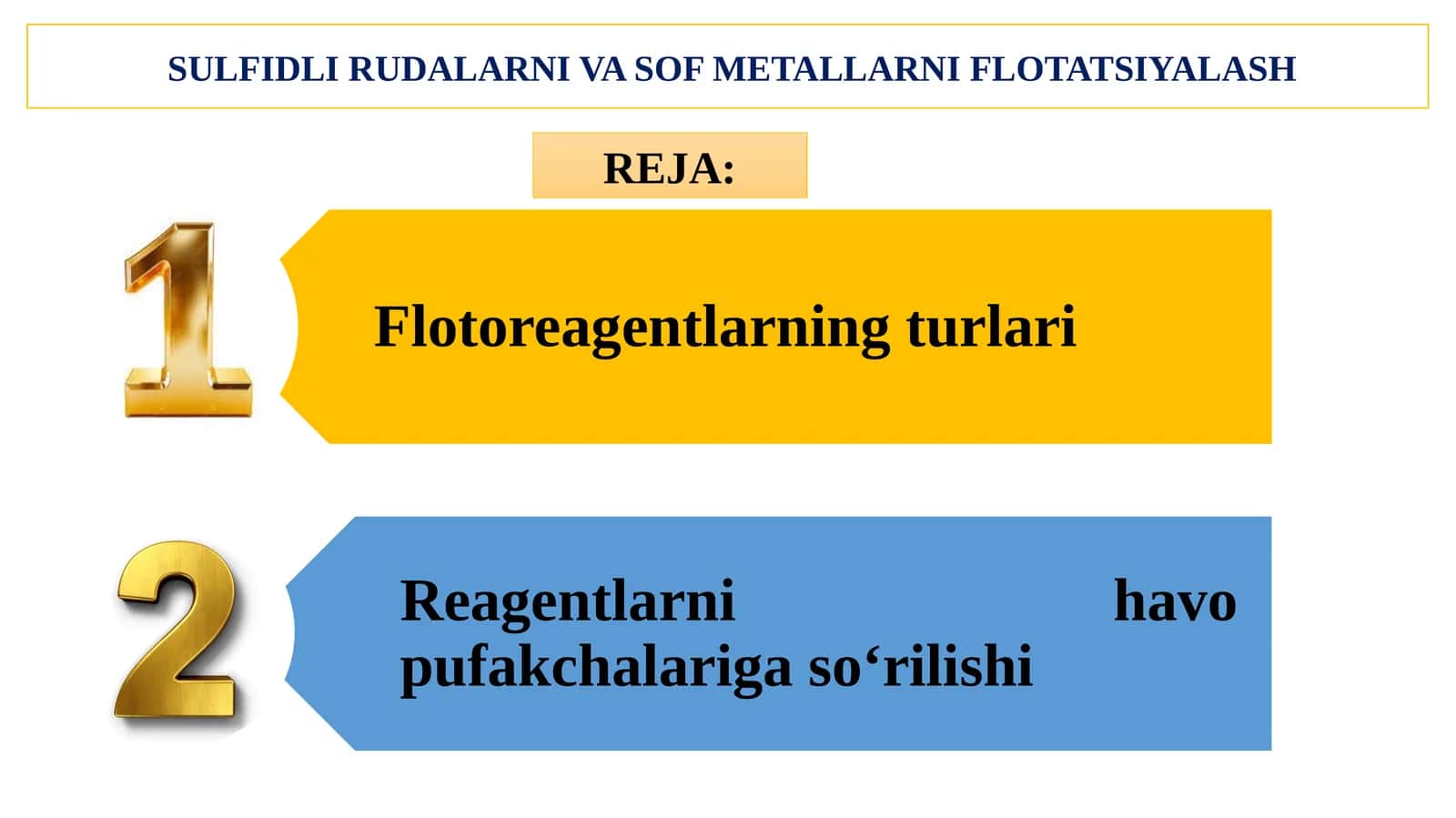 SULFIDLI RUDALARNI VA SOF METALLARNI FLOTATSIYALASH 1
