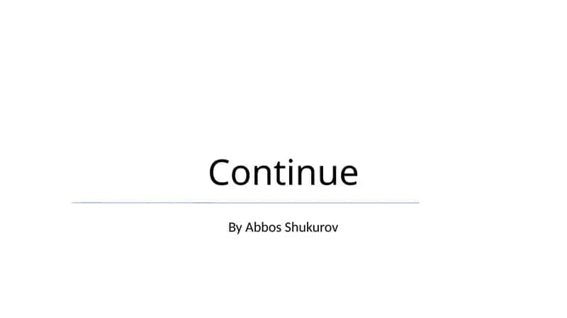 Continue 1