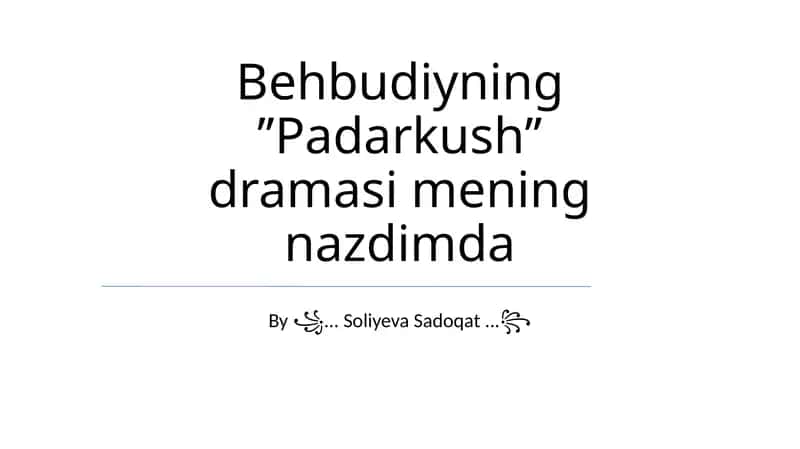Padarkush drama 1