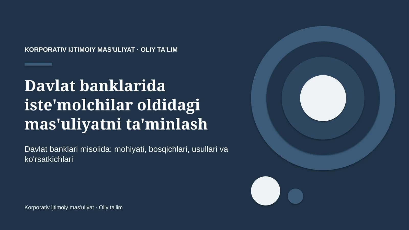 Davlat Banklarida Iste'molchilar Oldidagi Mas'uliyatni Ta'minlash 1