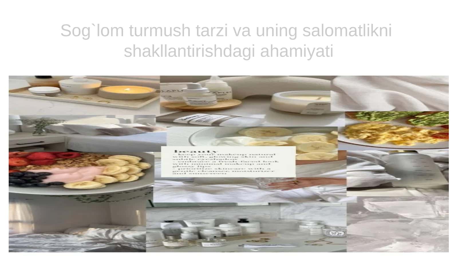 Sog‘lom turmush tarzi va uning salomatlikni shakllantirishdagi ahamiyati 1