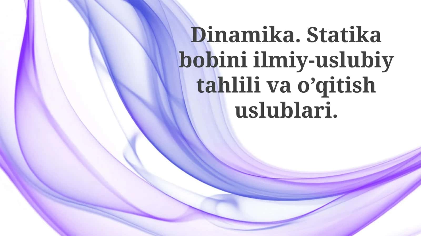 Spirallar Statikasi: Ilmiy-Metodologik Tahlil 1