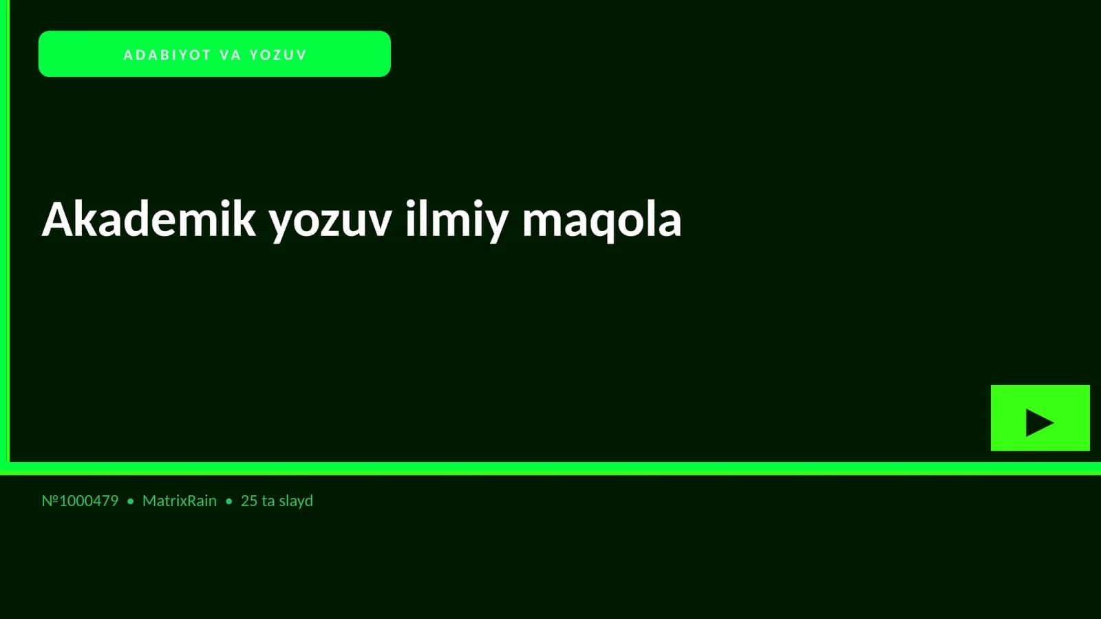 ADABIYOT VA YOZUV 1