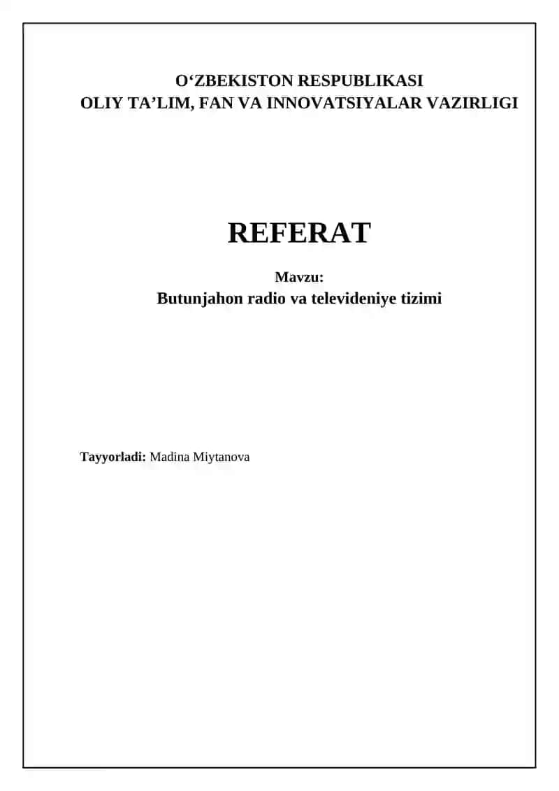 Butunjahon radio va televideniye tizimi