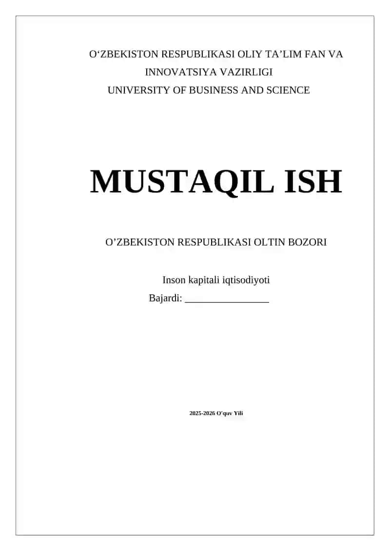 Oltin bozorining mamlakat iqtisodiyotiga ta’siri va rivojlanish strategiyalari