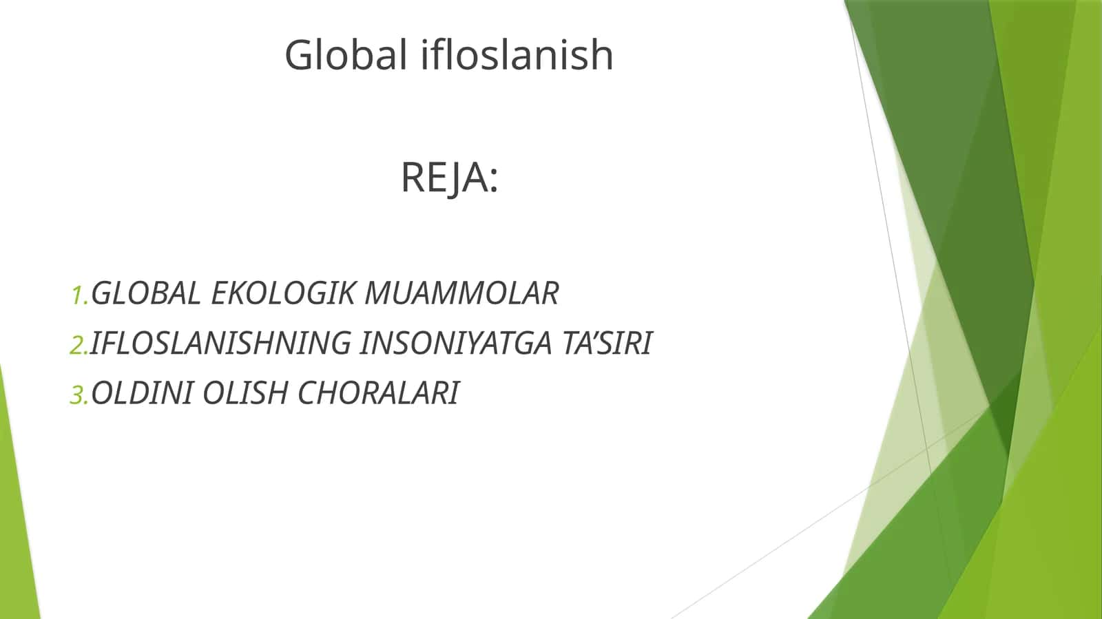 Global ifloslanish 1
