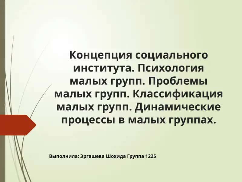 Концепция социального института 1