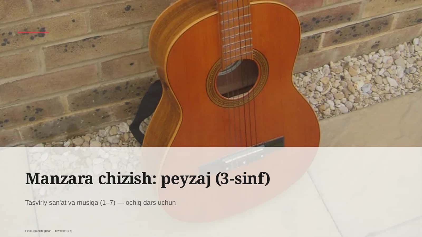 Manzara chizish: peyzaj (3-sinf) 1