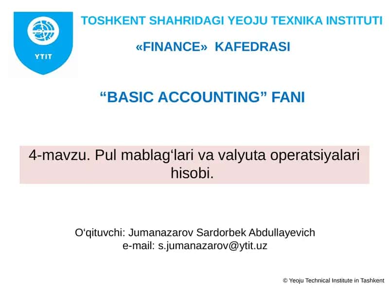 BASIC ACCOUNTING 1