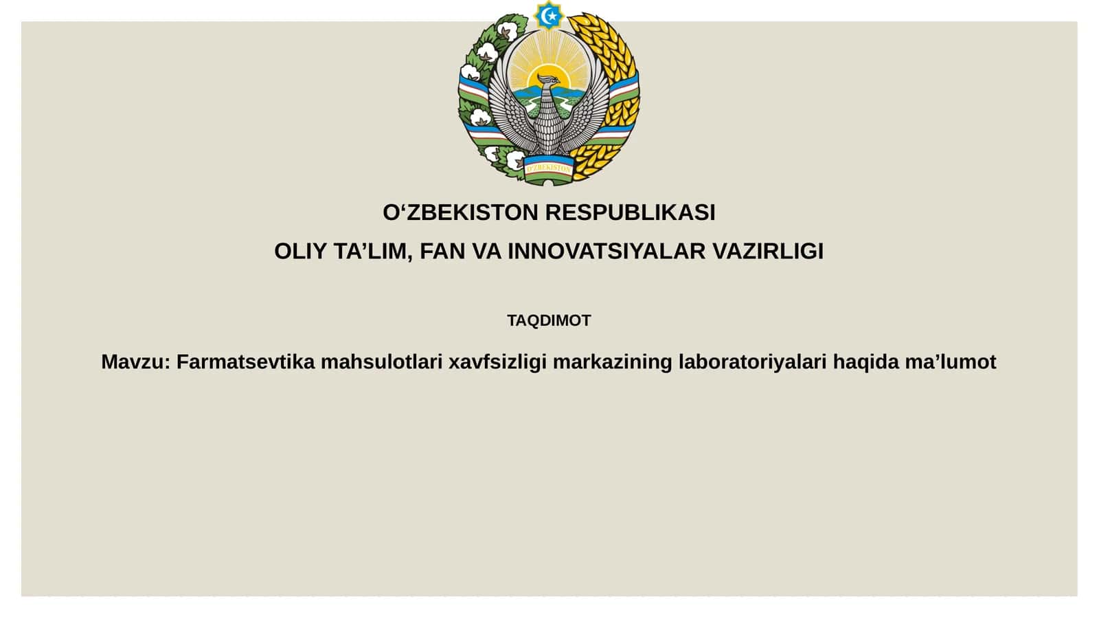 Farmatsevtika mahsulotlari xavfsizligi markazining laboratoriyalari haqida ma’lumot 1