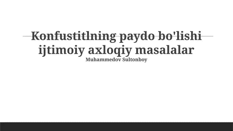 Konfustitning Paydo Bo'lishi Ijtimoiy Axloqiy Masalalar 1