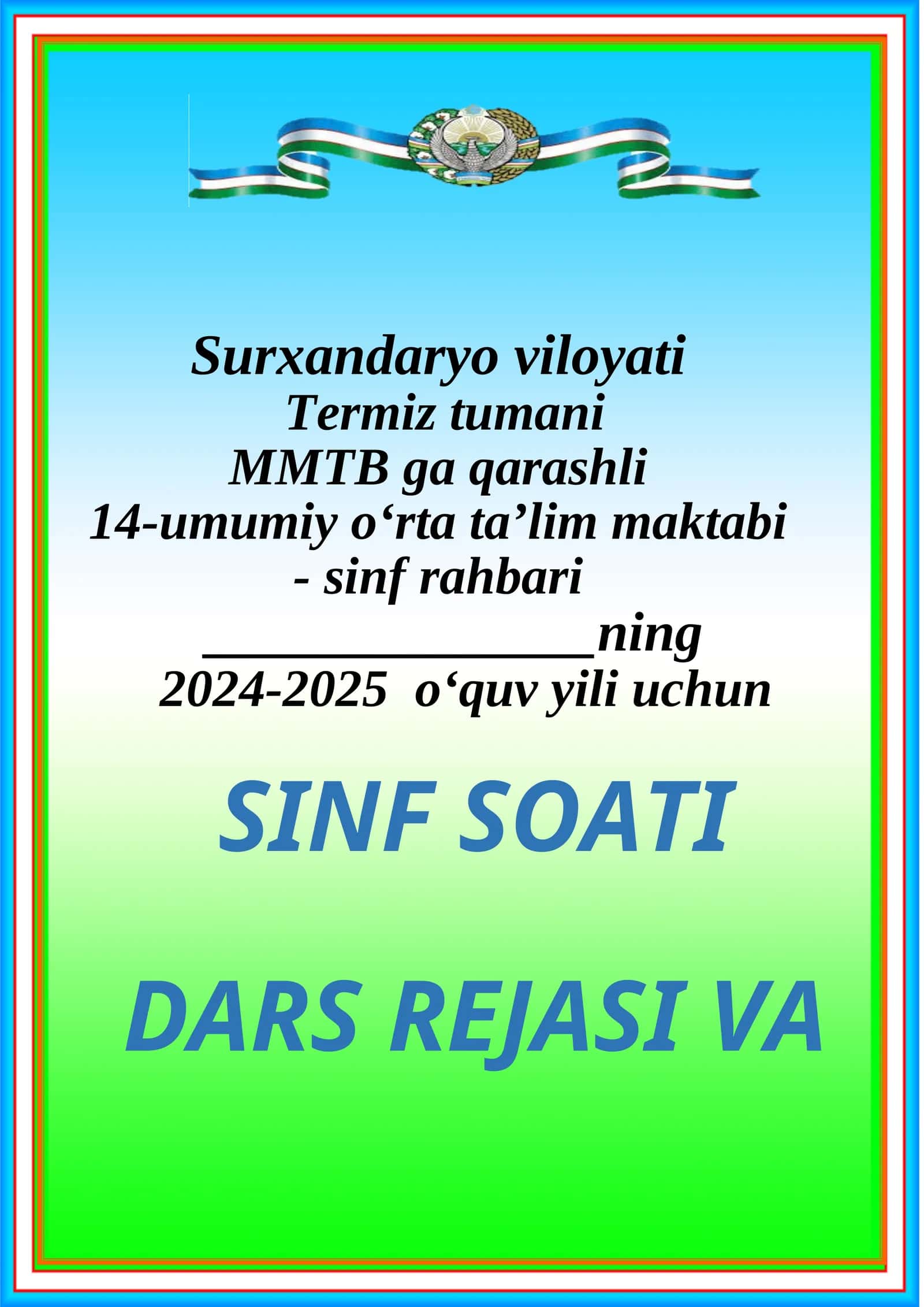 9-sinf sinf soati konspekti 1