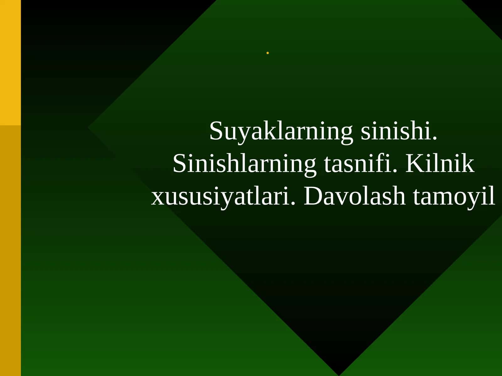 Suyaklarning sinishi - Taqdimot 1