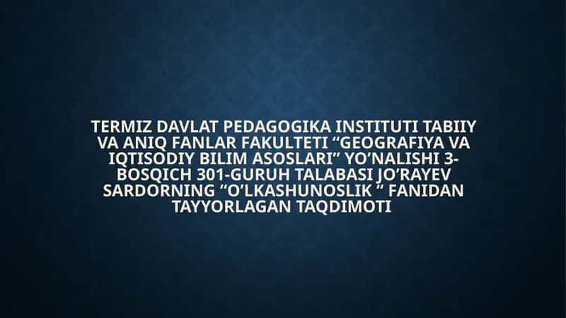 Geografiya va iqtisodiy bilim asoslari 1