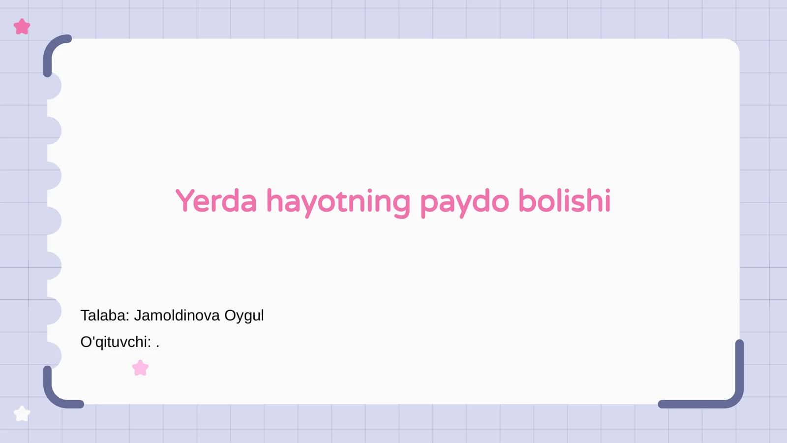 Yerda hayotning paydo bolishi 1