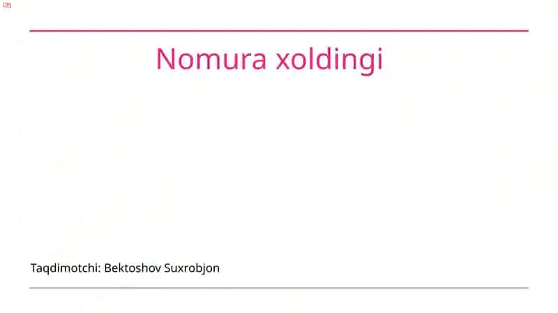 Nomura Holdings 1
