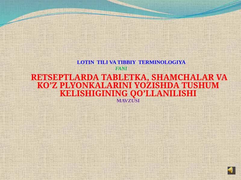 LOTIN TILI VATIBBIY TERMINOLOGIYA FANI 1