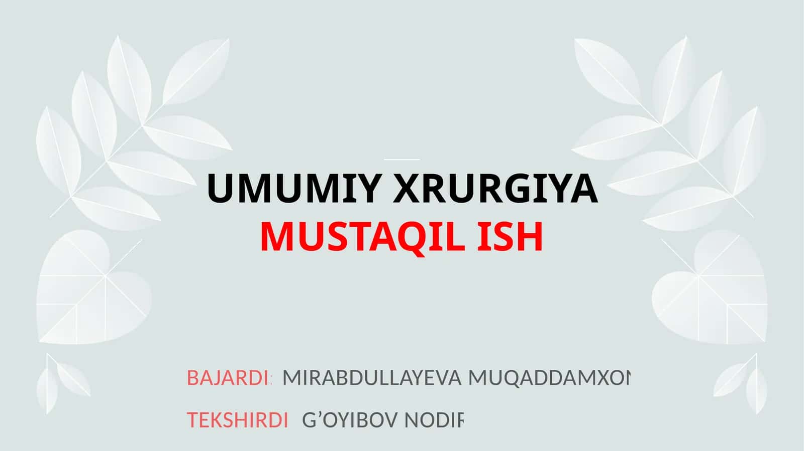 O’TKIR VA SURUNKALI SPETSIFIK XRURGIK INFEKSIYA 1
