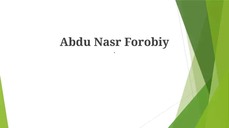 Al-Fārābīning falsafasi 1