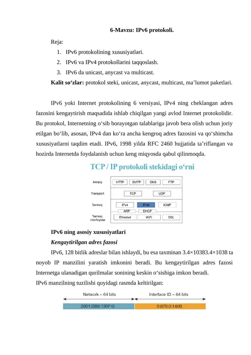 IPv6 protokoli 1