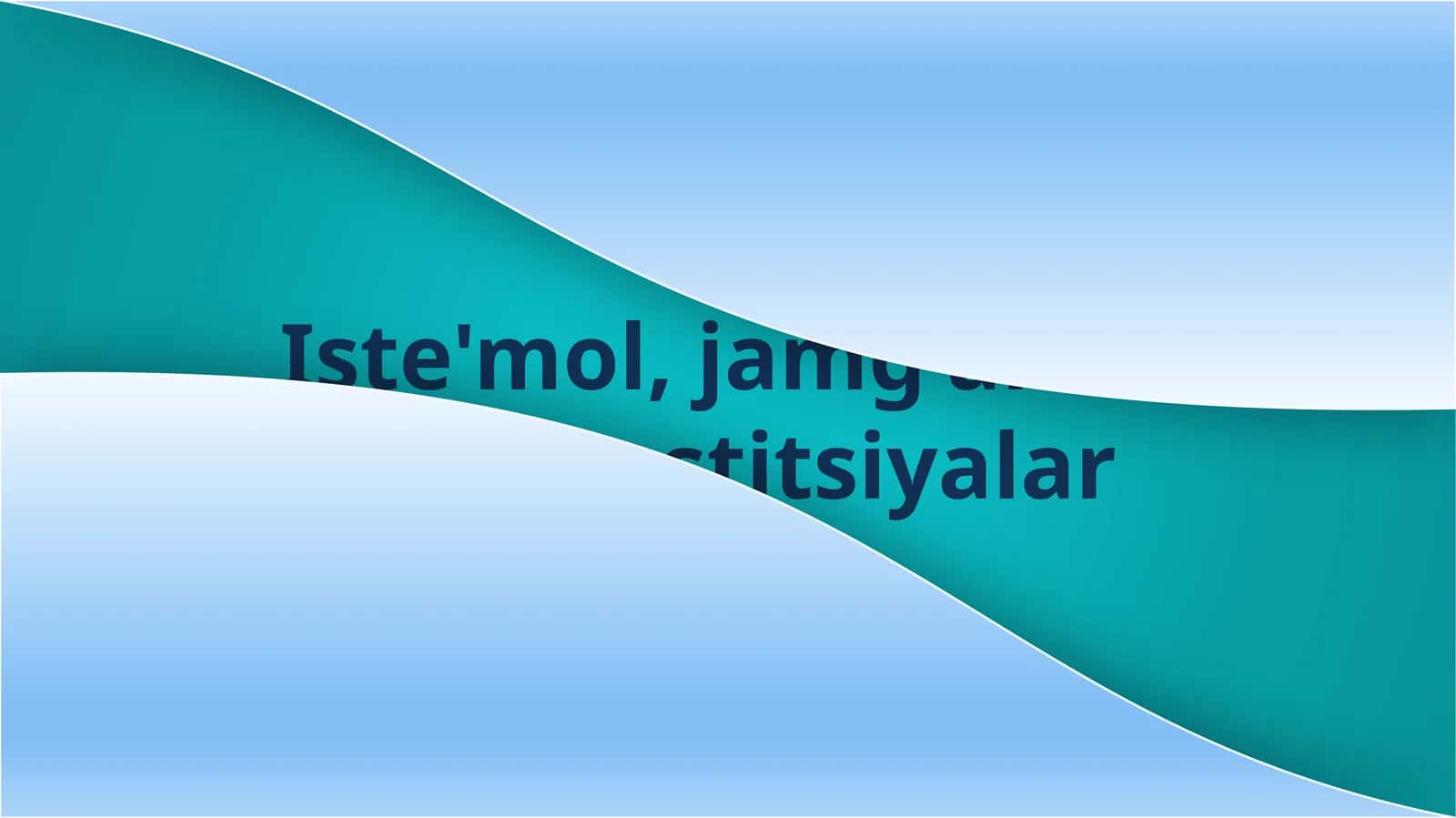 Iste'mol, jamg'arish va investitsiyalar 1