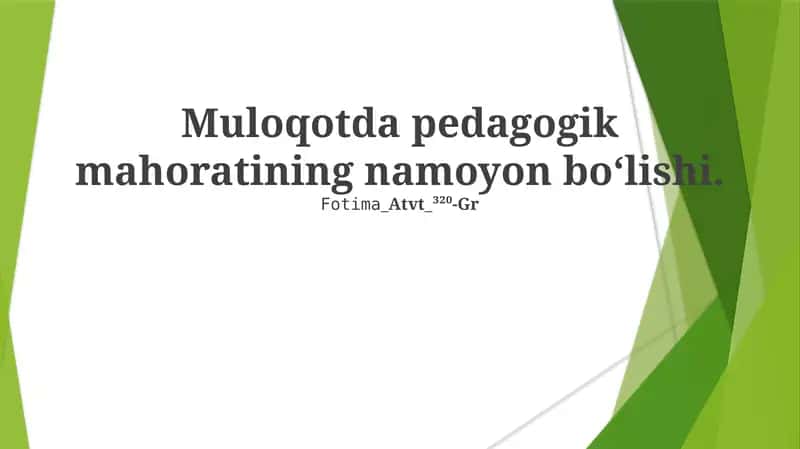 Noverbal ifodalar 1
