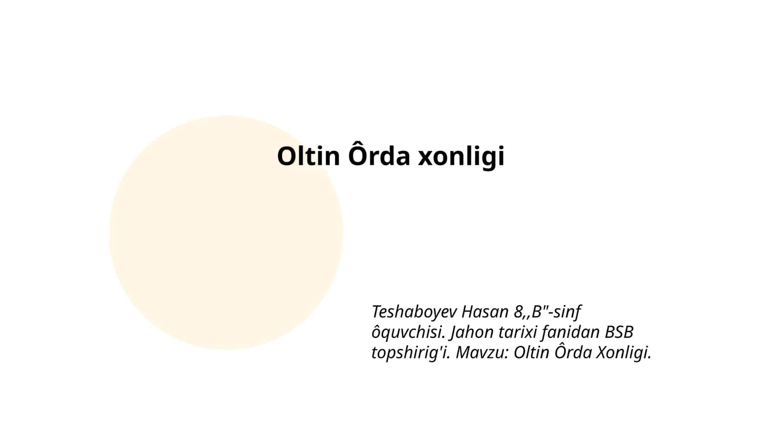 Oltin Ôrda xonligi 1