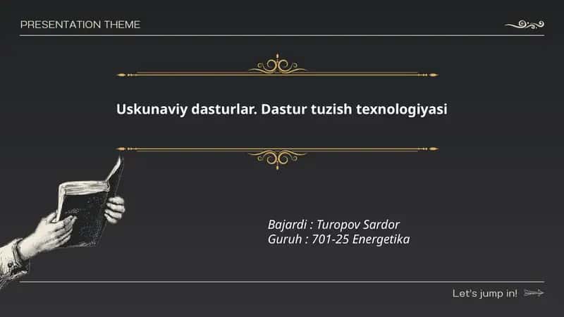 Uskunaviy dasturlar 1