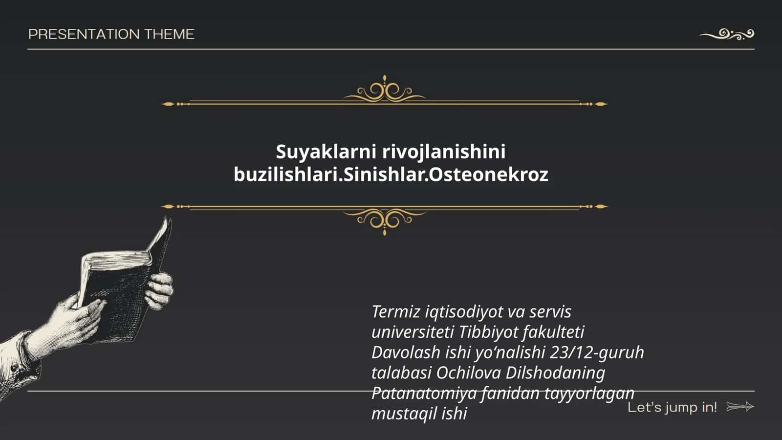 Suyaklarni rivojlanishini buzilishlari.Sinishlar.Osteonekroz 1