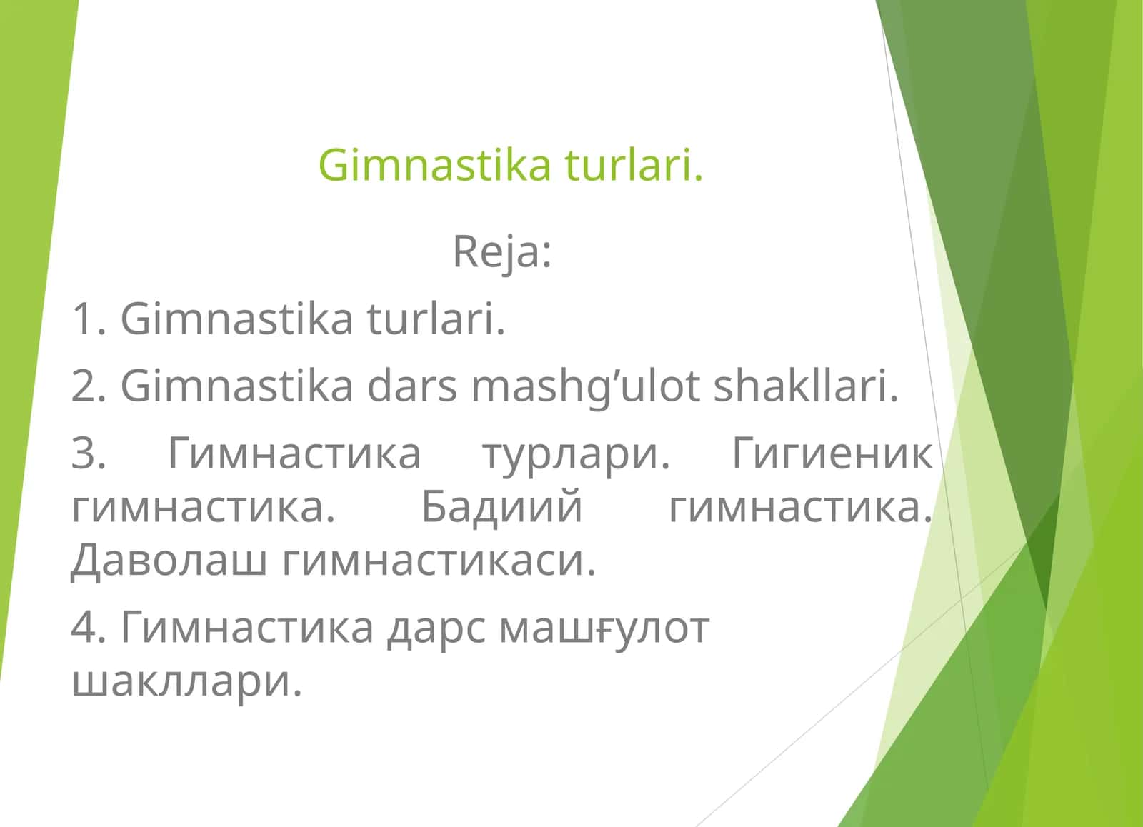 Gimnastika turlari 1