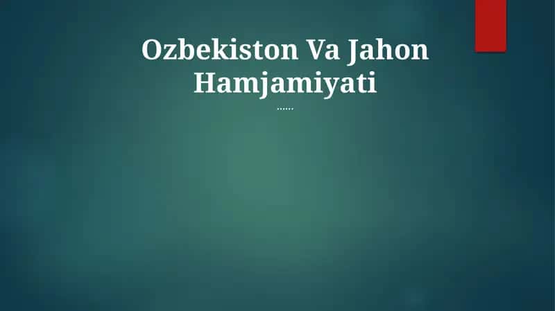 O'zbekiston Tarixi 1
