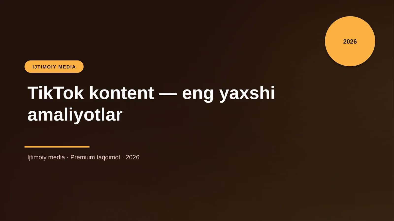 TikTok kontent — eng yaxshi amaliyotlar 1