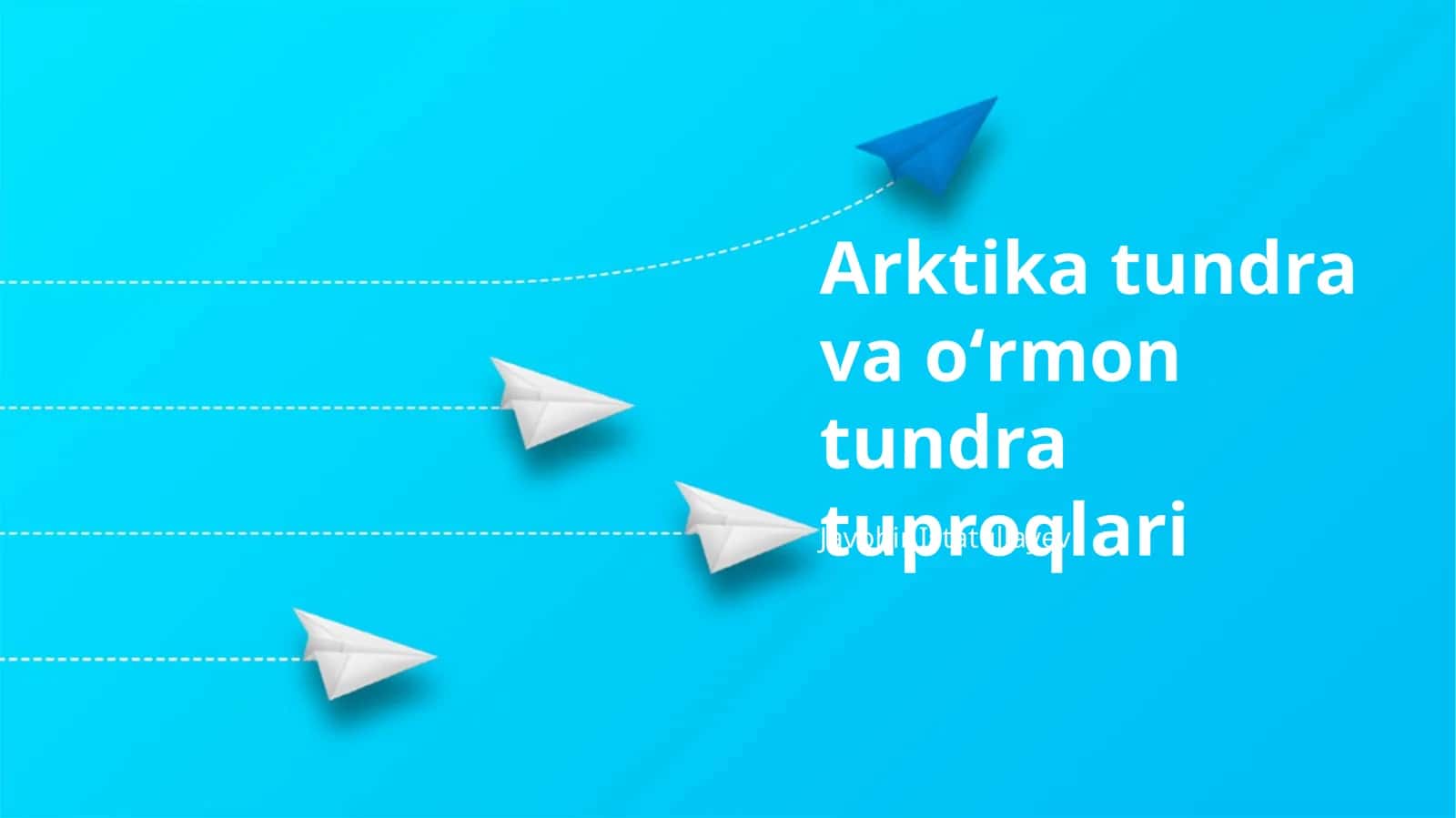 Arktika tundra va oʻrmon tundra tuproqlari 1