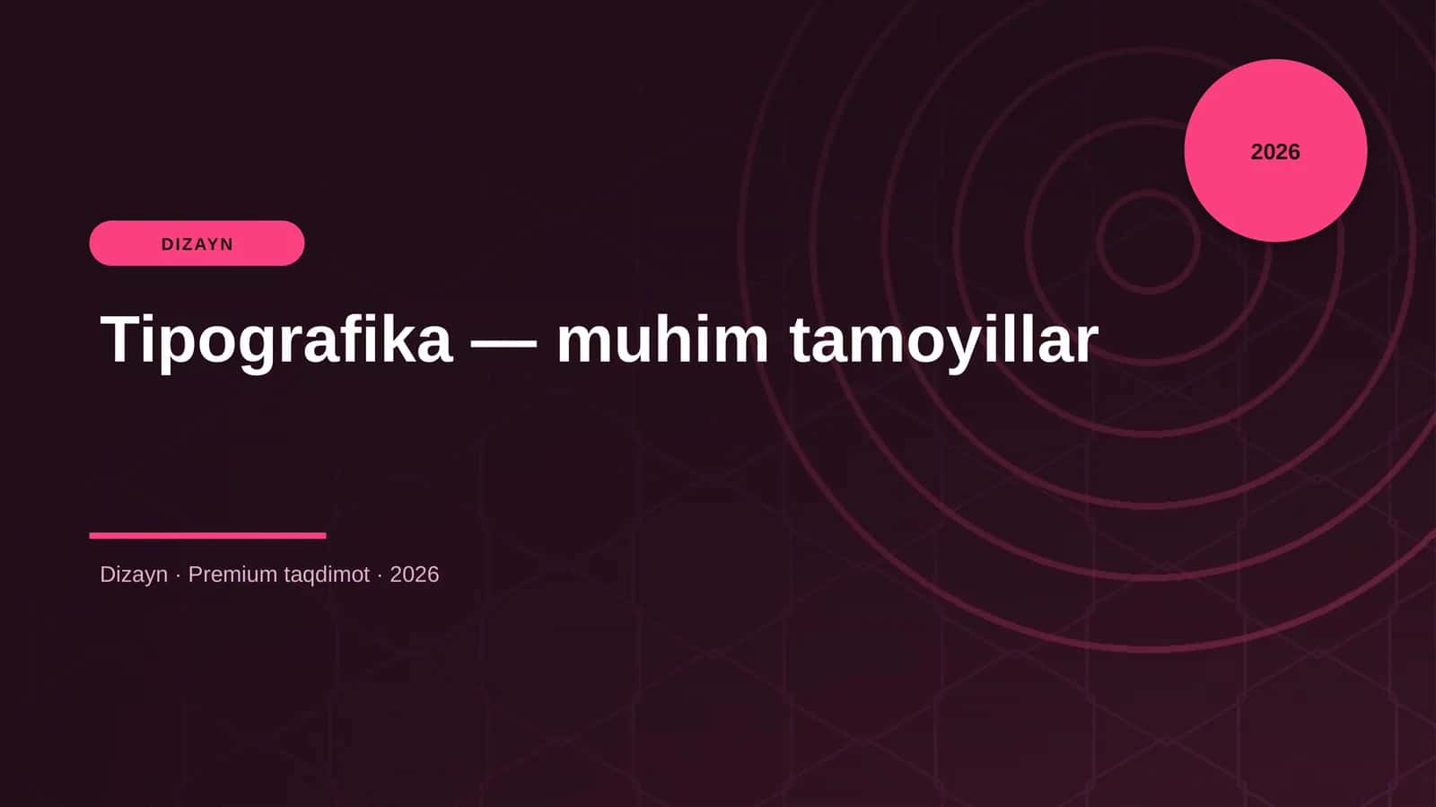 Tipografika — muhim tamoyillar 1