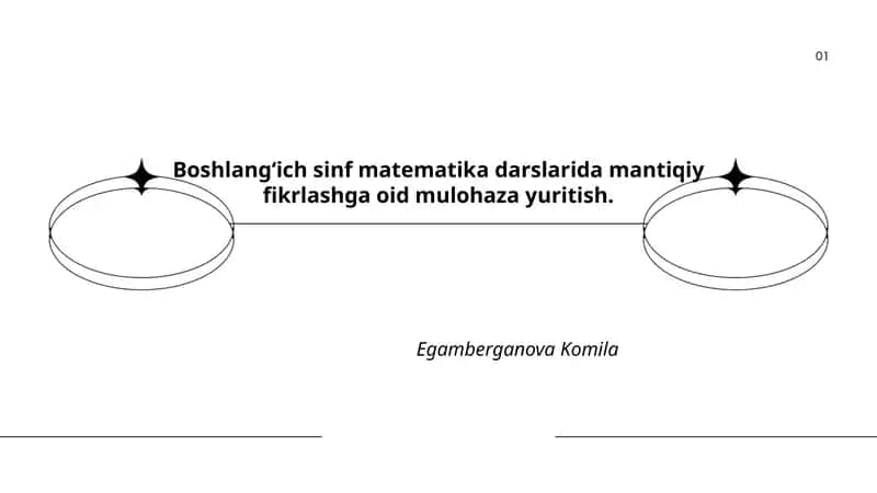 Matematika darsilarida mantiqiy fikrlashga oid mulohaza 1
