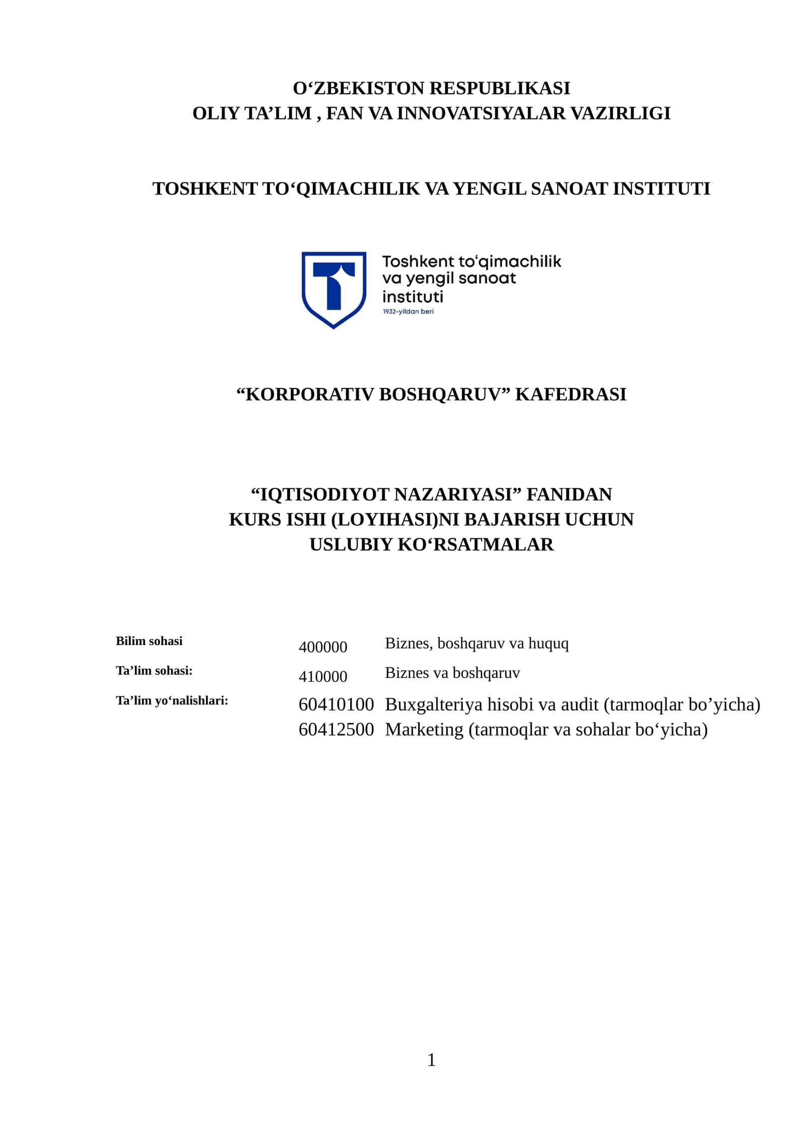 Soliqlar, ularning vazifalari va turlari 1