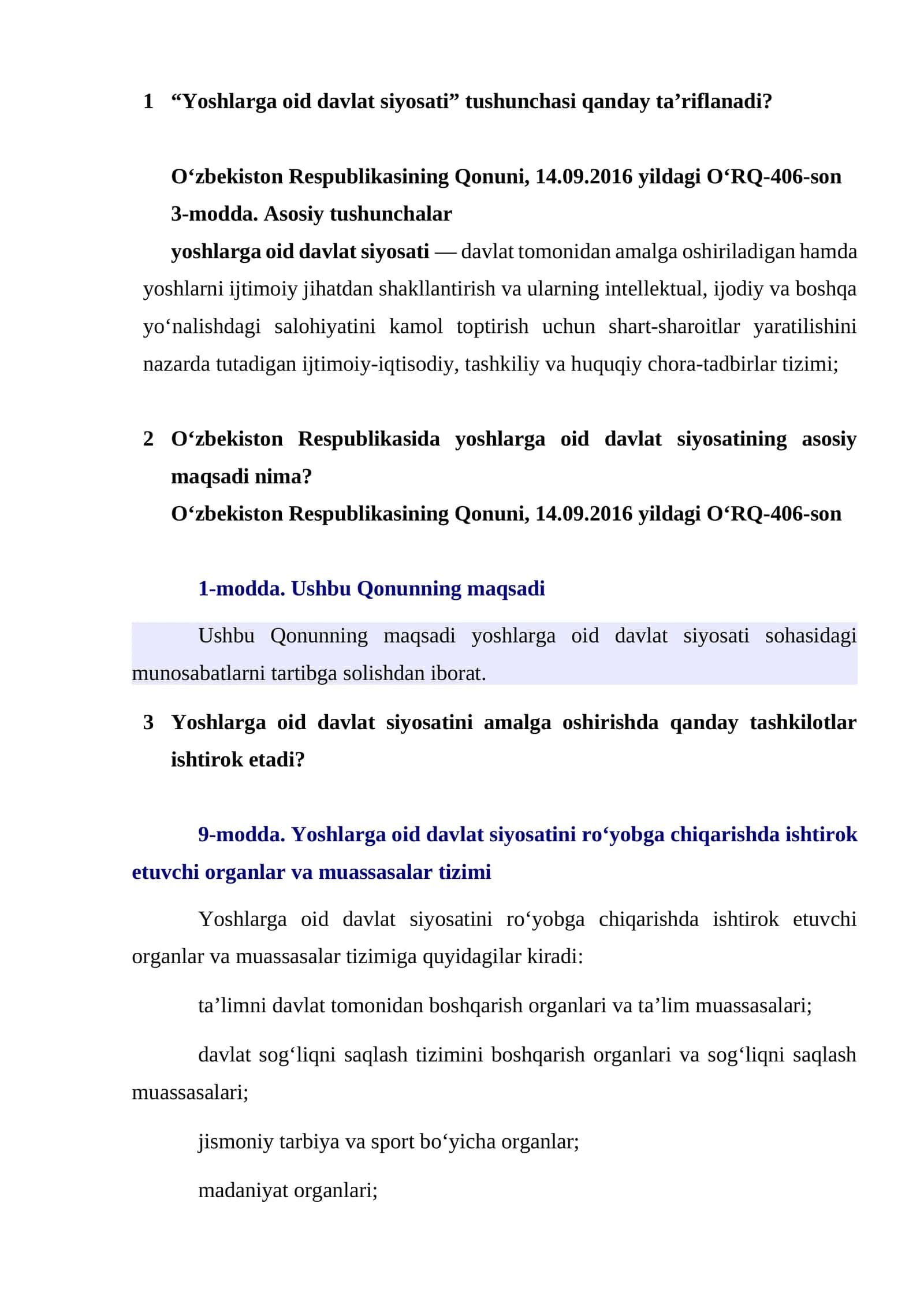 Yoshlar yetakchiligiga argos savollar javobi bilan 1