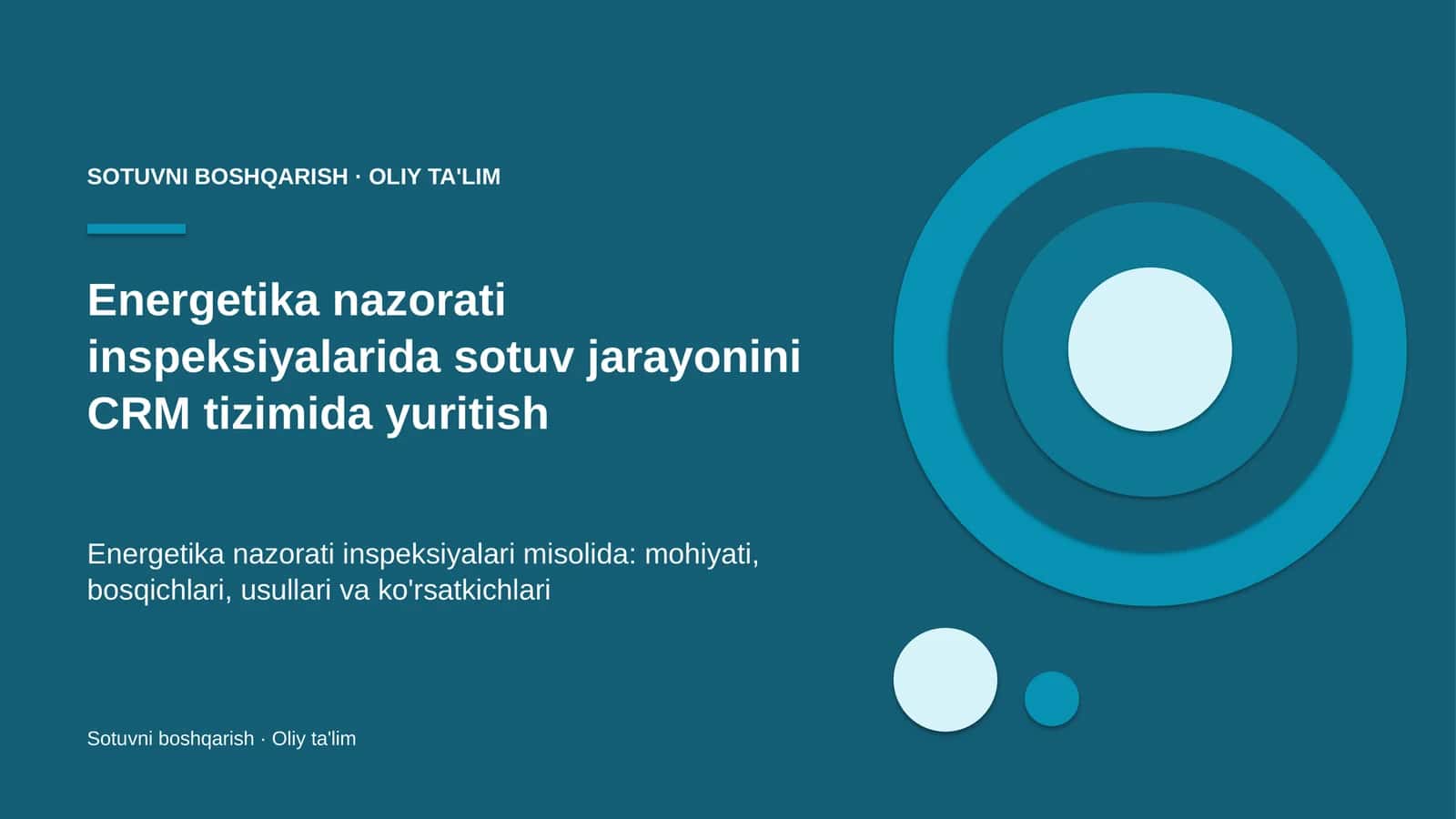 Energetika nazorati inspeksiyalarida sotuv jarayonini CRM tizimida yuritish 1