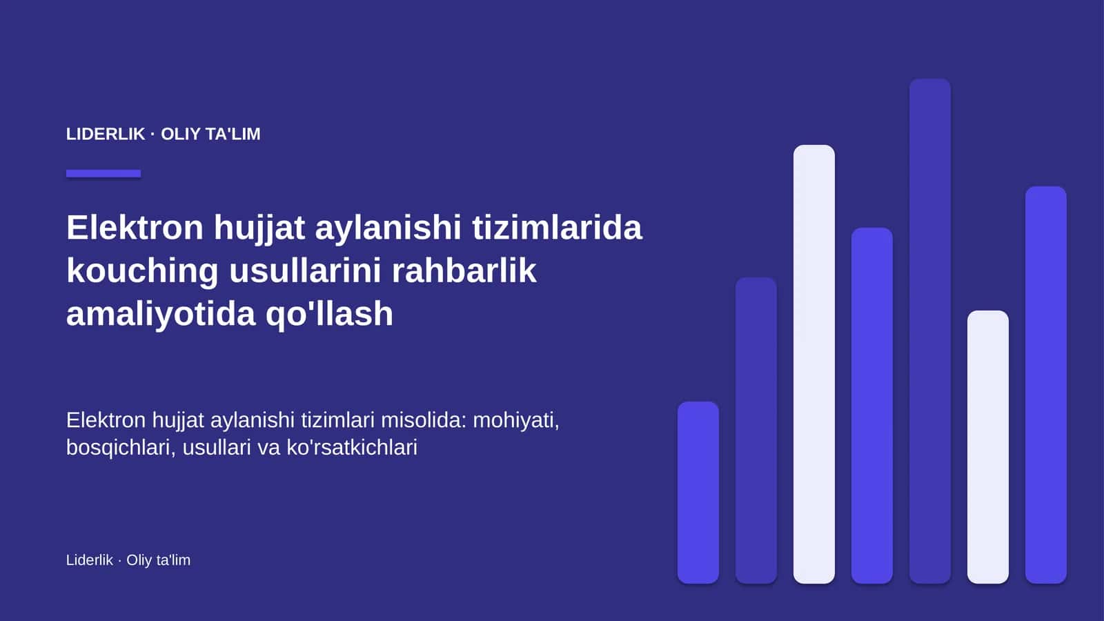 elektron hujjat aylanishi tizimlarida kouching usullarini rahbarlik amaliyotida qo'llash 4567 1