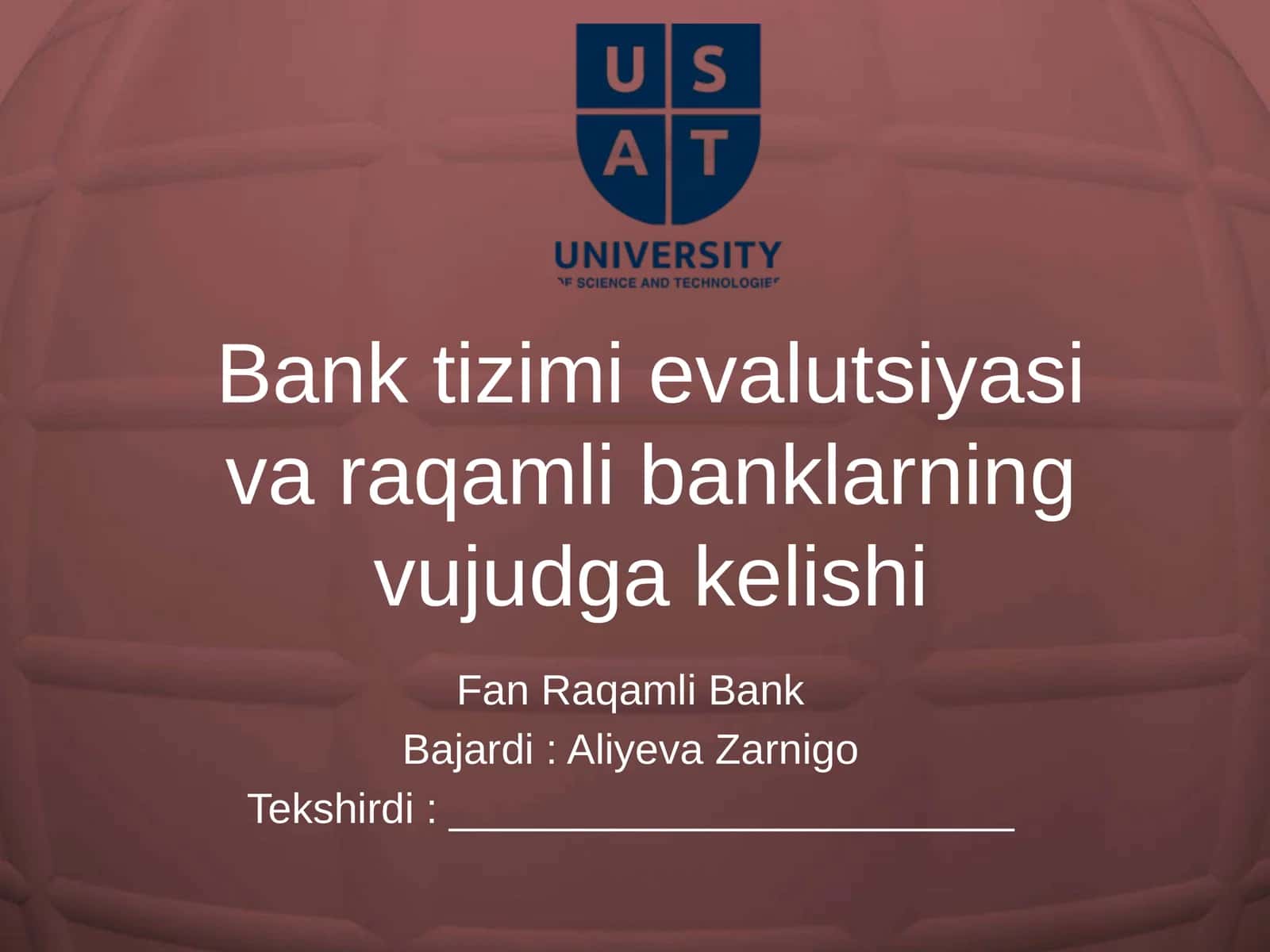 Banktizimi va valyutasi va raqamli banklarning vujudga kelishi 1