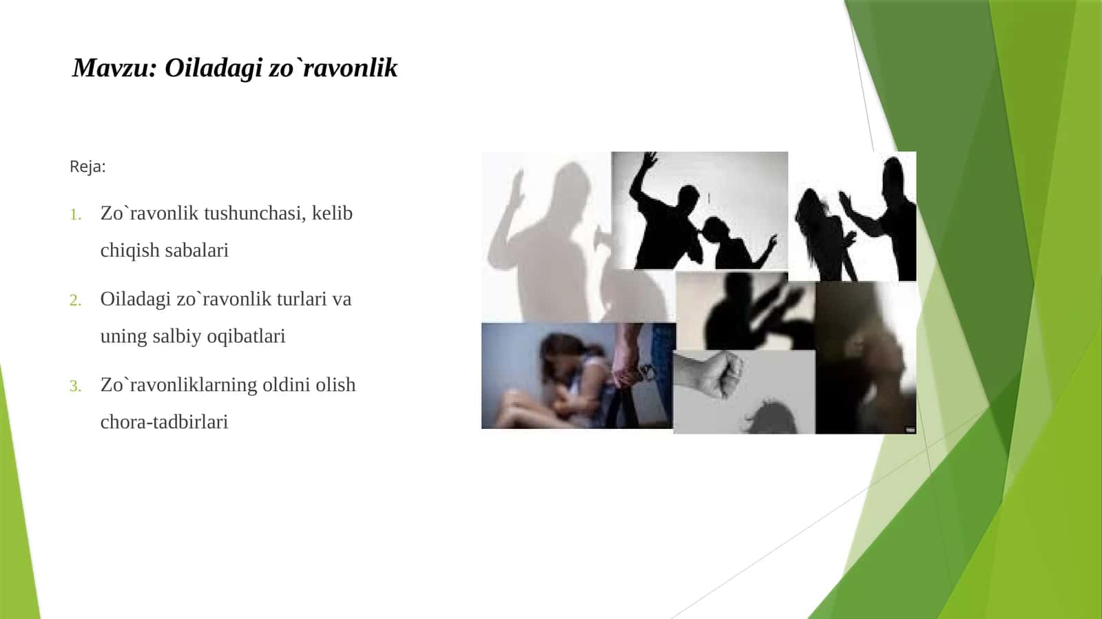 Oiladagi zo`ravonlik 1